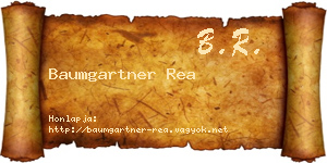Baumgartner Rea névjegykártya
